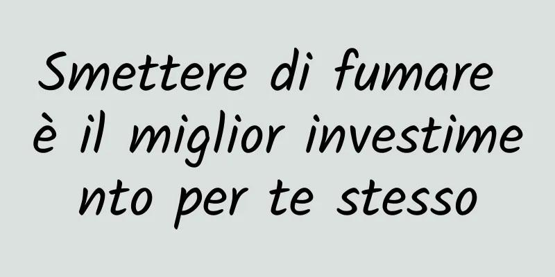 Smettere di fumare è il miglior investimento per te stesso