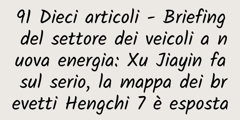 91 Dieci articoli - Briefing del settore dei veicoli a nuova energia: Xu Jiayin fa sul serio, la mappa dei brevetti Hengchi 7 è esposta