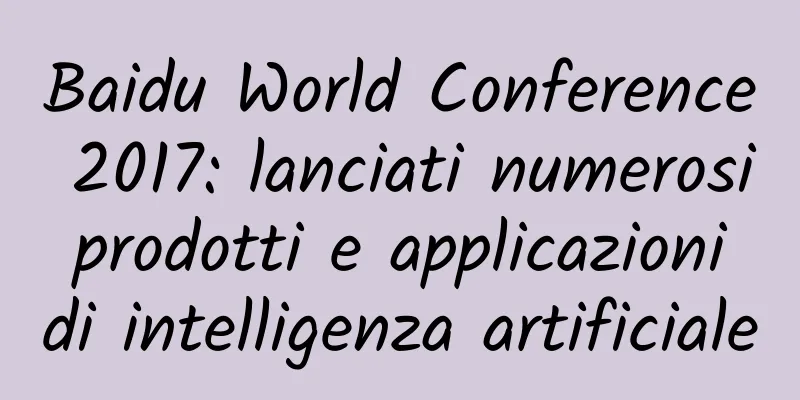 Baidu World Conference 2017: lanciati numerosi prodotti e applicazioni di intelligenza artificiale