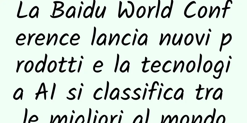 La Baidu World Conference lancia nuovi prodotti e la tecnologia AI si classifica tra le migliori al mondo