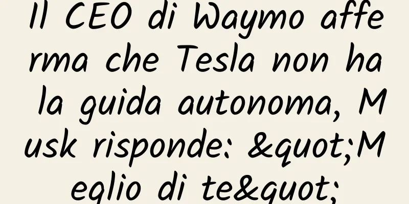 Il CEO di Waymo afferma che Tesla non ha la guida autonoma, Musk risponde: "Meglio di te"