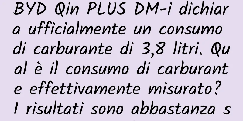BYD Qin PLUS DM-i dichiara ufficialmente un consumo di carburante di 3,8 litri. Qual è il consumo di carburante effettivamente misurato? I risultati sono abbastanza sorprendenti