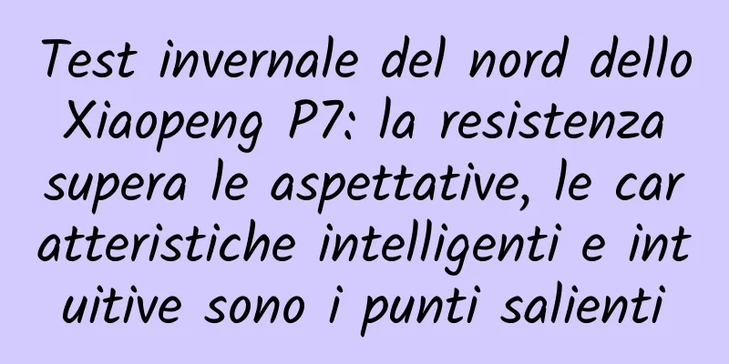 Test invernale del nord dello Xiaopeng P7: la resistenza supera le aspettative, le caratteristiche intelligenti e intuitive sono i punti salienti