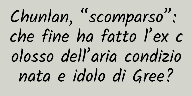 Chunlan, “scomparso”: che fine ha fatto l’ex colosso dell’aria condizionata e idolo di Gree?