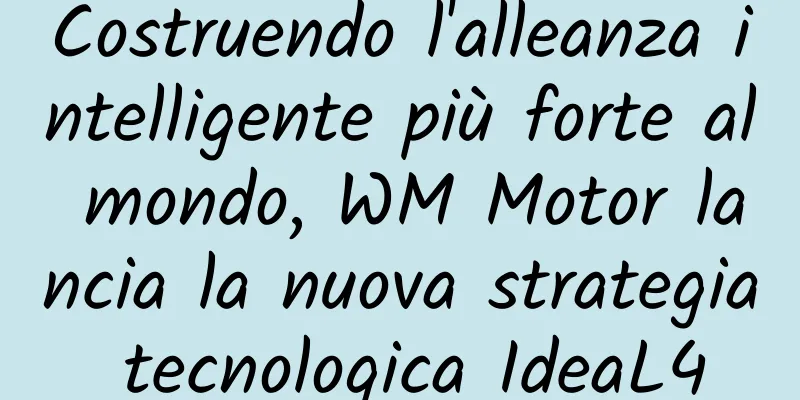 Costruendo l'alleanza intelligente più forte al mondo, WM Motor lancia la nuova strategia tecnologica IdeaL4