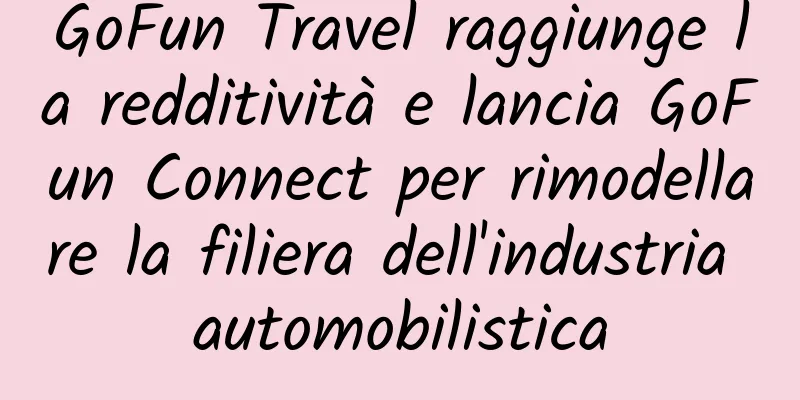 GoFun Travel raggiunge la redditività e lancia GoFun Connect per rimodellare la filiera dell'industria automobilistica