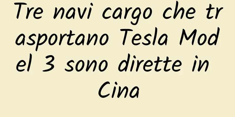 Tre navi cargo che trasportano Tesla Model 3 sono dirette in Cina