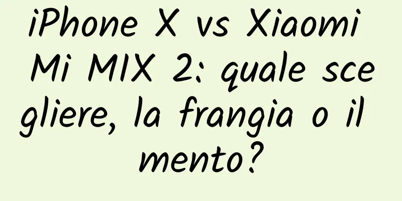 iPhone X vs Xiaomi Mi MIX 2: quale scegliere, la frangia o il mento?