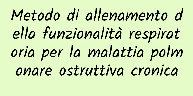 Metodo di allenamento della funzionalità respiratoria per la malattia polmonare ostruttiva cronica