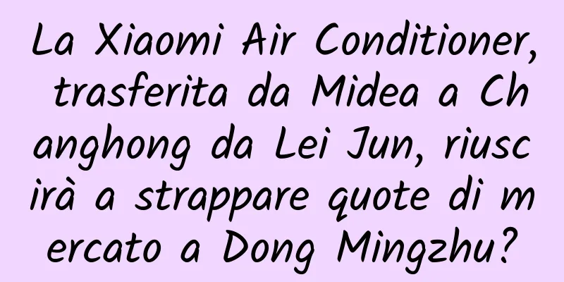 La Xiaomi Air Conditioner, trasferita da Midea a Changhong da Lei Jun, riuscirà a strappare quote di mercato a Dong Mingzhu?