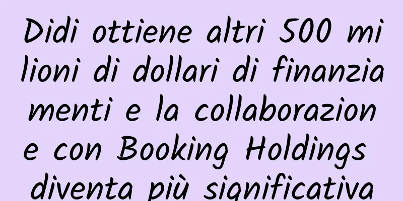 Didi ottiene altri 500 milioni di dollari di finanziamenti e la collaborazione con Booking Holdings diventa più significativa