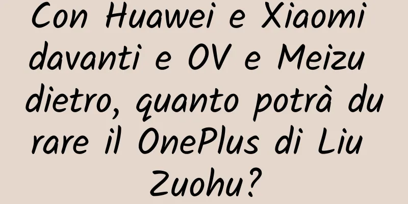 Con Huawei e Xiaomi davanti e OV e Meizu dietro, quanto potrà durare il OnePlus di Liu Zuohu?