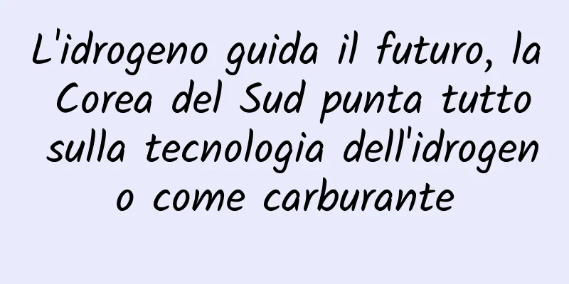 L'idrogeno guida il futuro, la Corea del Sud punta tutto sulla tecnologia dell'idrogeno come carburante