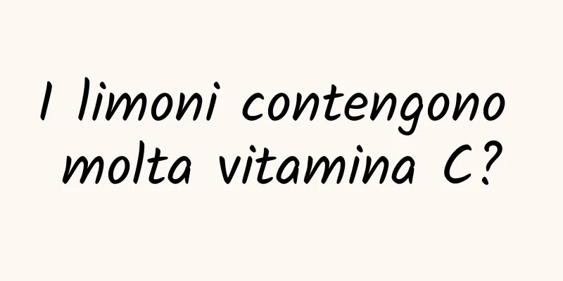 I limoni contengono molta vitamina C?