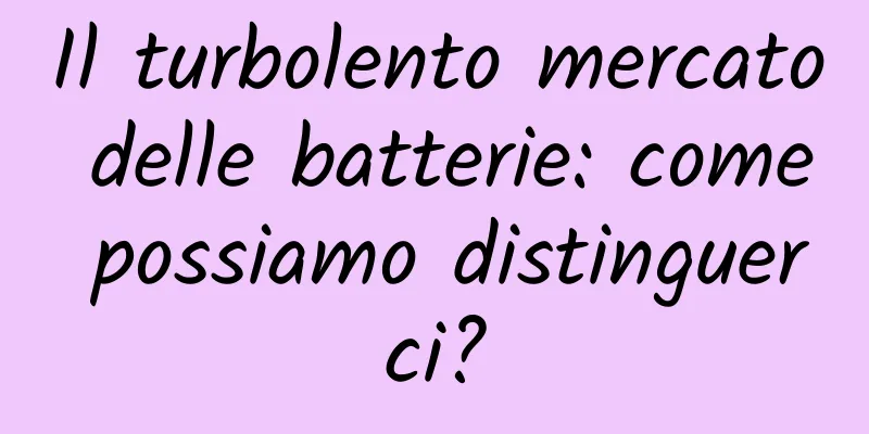 Il turbolento mercato delle batterie: come possiamo distinguerci?
