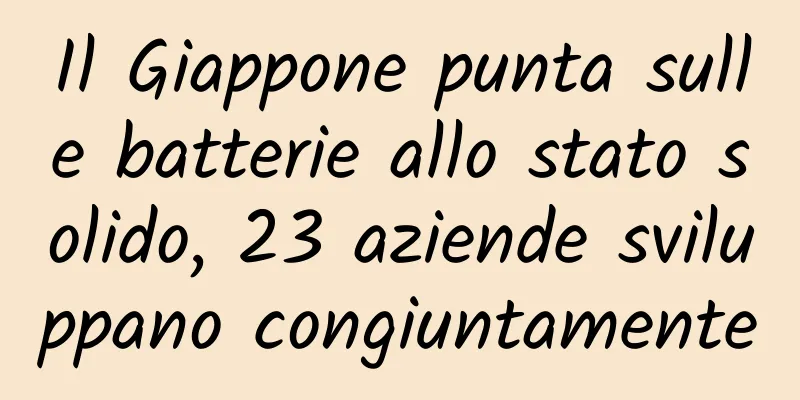 Il Giappone punta sulle batterie allo stato solido, 23 aziende sviluppano congiuntamente