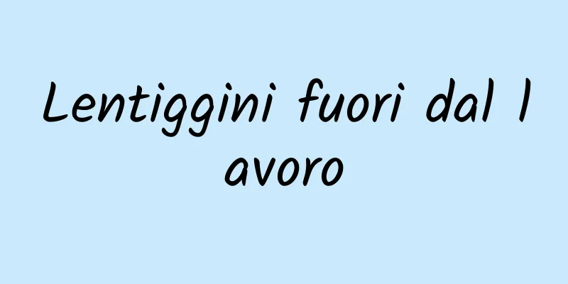 Lentiggini fuori dal lavoro