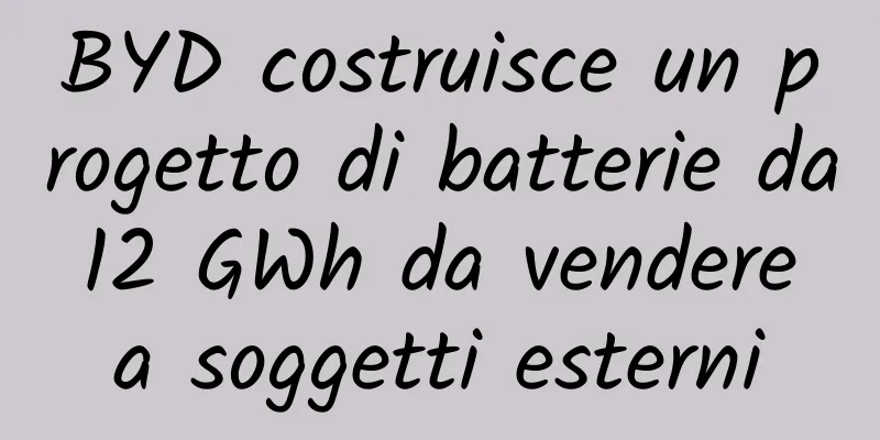BYD costruisce un progetto di batterie da 12 GWh da vendere a soggetti esterni