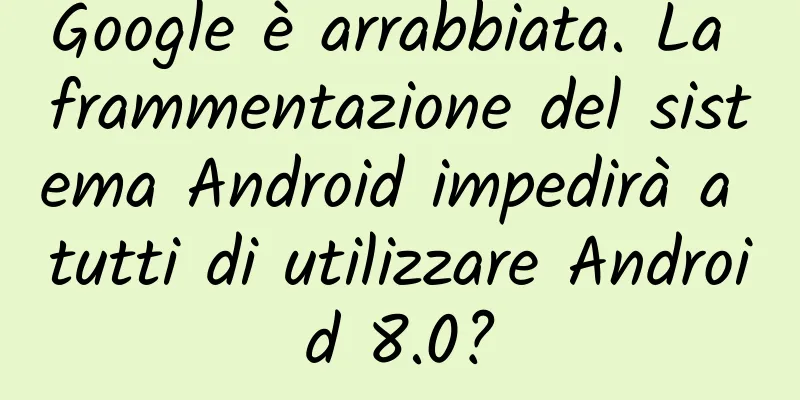 Google è arrabbiata. La frammentazione del sistema Android impedirà a tutti di utilizzare Android 8.0?