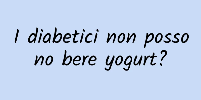 I diabetici non possono bere yogurt?