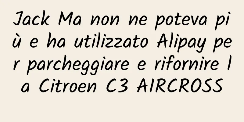 Jack Ma non ne poteva più e ha utilizzato Alipay per parcheggiare e rifornire la Citroen C3 AIRCROSS