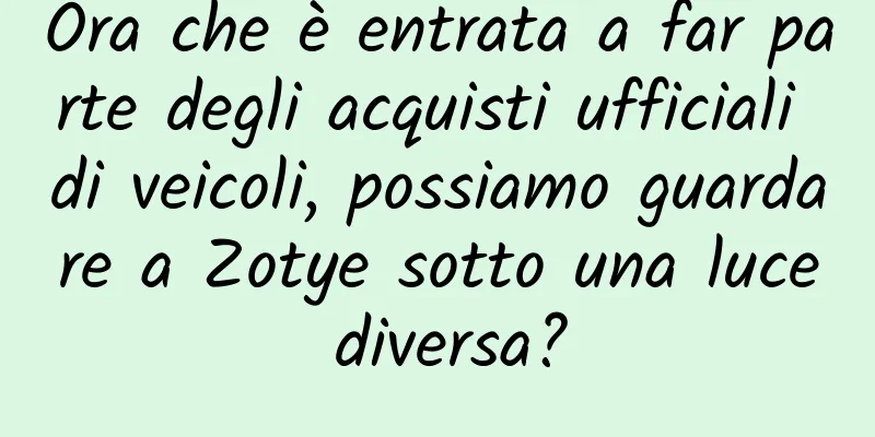 Ora che è entrata a far parte degli acquisti ufficiali di veicoli, possiamo guardare a Zotye sotto una luce diversa?