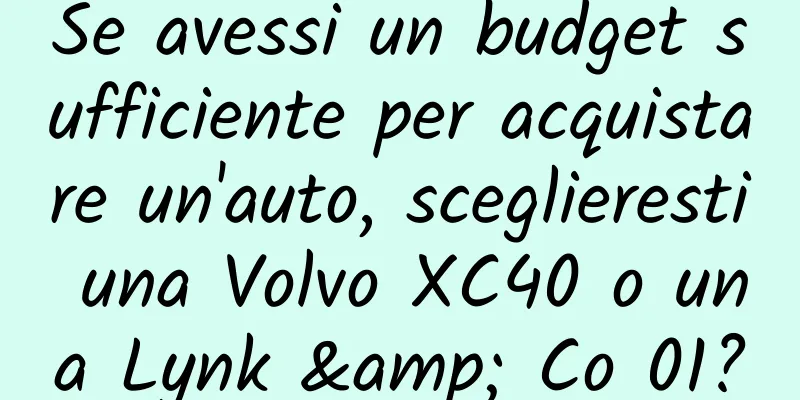 Se avessi un budget sufficiente per acquistare un'auto, sceglieresti una Volvo XC40 o una Lynk & Co 01?
