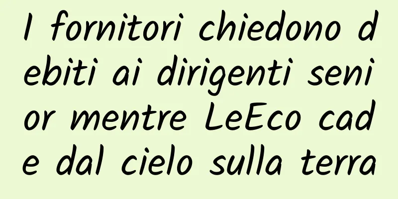 I fornitori chiedono debiti ai dirigenti senior mentre LeEco cade dal cielo sulla terra