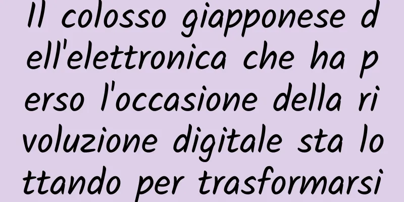 Il colosso giapponese dell'elettronica che ha perso l'occasione della rivoluzione digitale sta lottando per trasformarsi