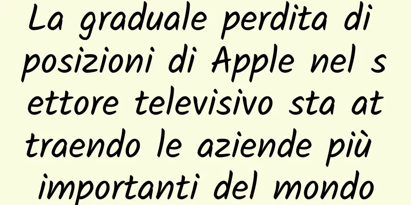 La graduale perdita di posizioni di Apple nel settore televisivo sta attraendo le aziende più importanti del mondo