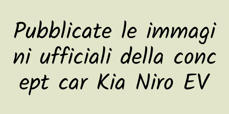 Pubblicate le immagini ufficiali della concept car Kia Niro EV