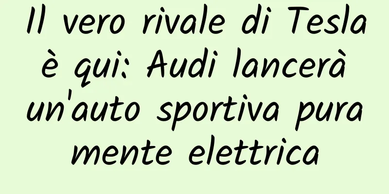 Il vero rivale di Tesla è qui: Audi lancerà un'auto sportiva puramente elettrica