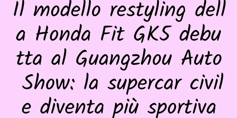 Il modello restyling della Honda Fit GK5 debutta al Guangzhou Auto Show: la supercar civile diventa più sportiva