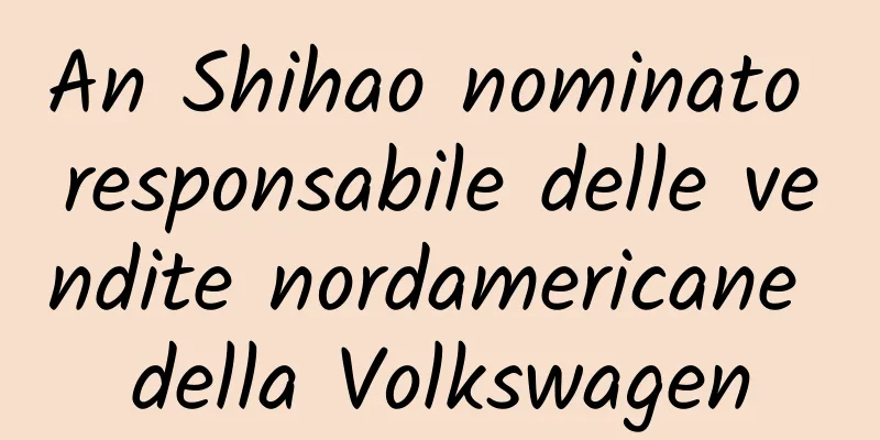 An Shihao nominato responsabile delle vendite nordamericane della Volkswagen