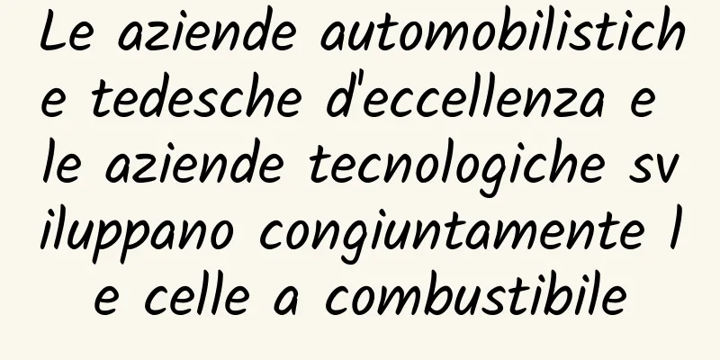 Le aziende automobilistiche tedesche d'eccellenza e le aziende tecnologiche sviluppano congiuntamente le celle a combustibile