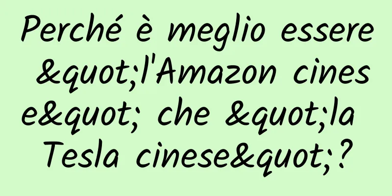 Perché è meglio essere "l'Amazon cinese" che "la Tesla cinese"?