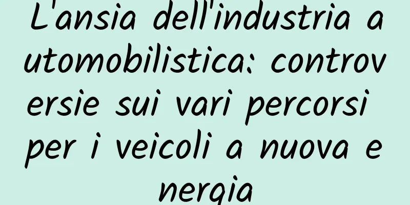 L'ansia dell'industria automobilistica: controversie sui vari percorsi per i veicoli a nuova energia