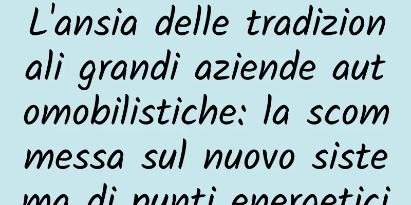 L'ansia delle tradizionali grandi aziende automobilistiche: la scommessa sul nuovo sistema di punti energetici