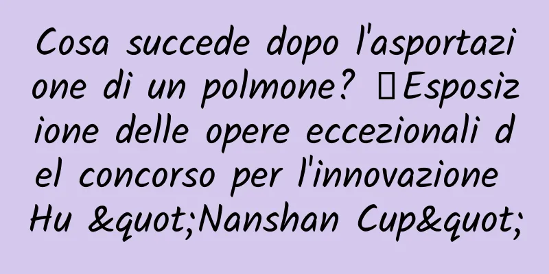 Cosa succede dopo l'asportazione di un polmone? ｜Esposizione delle opere eccezionali del concorso per l'innovazione Hu "Nanshan Cup"