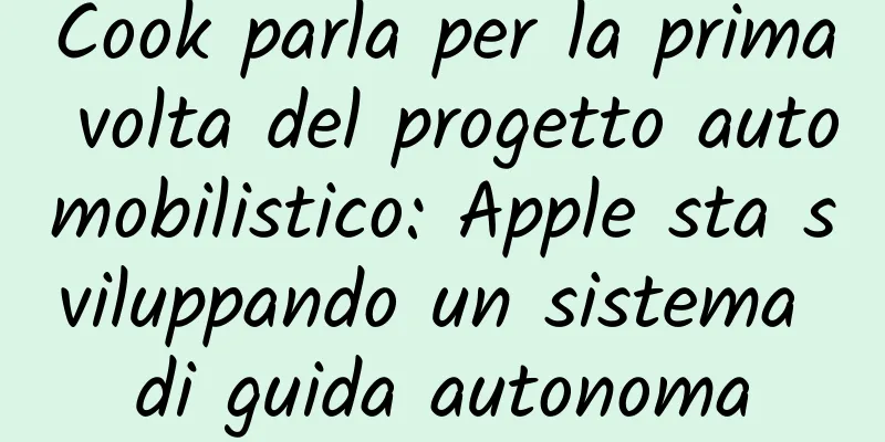Cook parla per la prima volta del progetto automobilistico: Apple sta sviluppando un sistema di guida autonoma