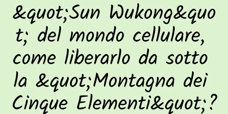"Sun Wukong" del mondo cellulare, come liberarlo da sotto la "Montagna dei Cinque Elementi"?