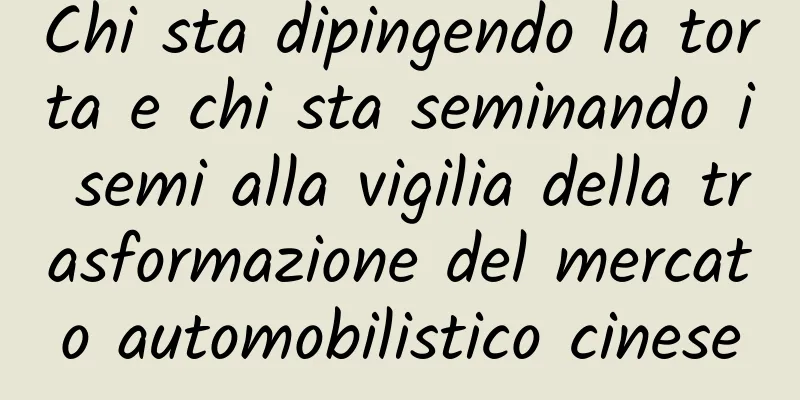 Chi sta dipingendo la torta e chi sta seminando i semi alla vigilia della trasformazione del mercato automobilistico cinese