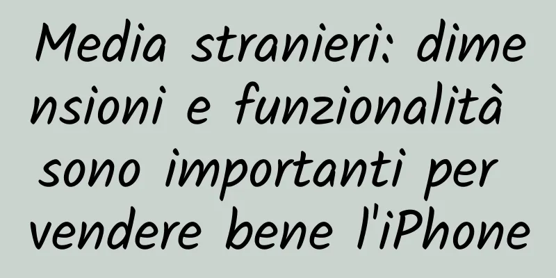 Media stranieri: dimensioni e funzionalità sono importanti per vendere bene l'iPhone