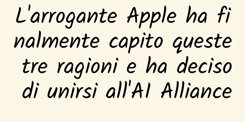 L'arrogante Apple ha finalmente capito queste tre ragioni e ha deciso di unirsi all'AI Alliance