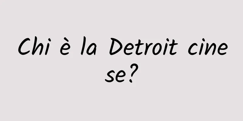 Chi è la Detroit cinese?