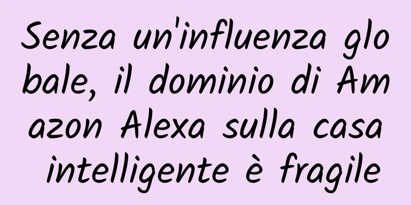 Senza un'influenza globale, il dominio di Amazon Alexa sulla casa intelligente è fragile