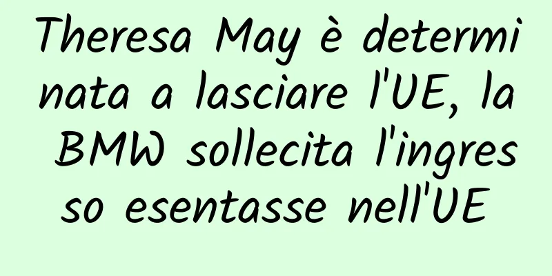 Theresa May è determinata a lasciare l'UE, la BMW sollecita l'ingresso esentasse nell'UE