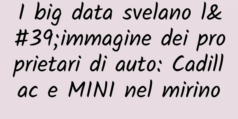 I big data svelano l'immagine dei proprietari di auto: Cadillac e MINI nel mirino