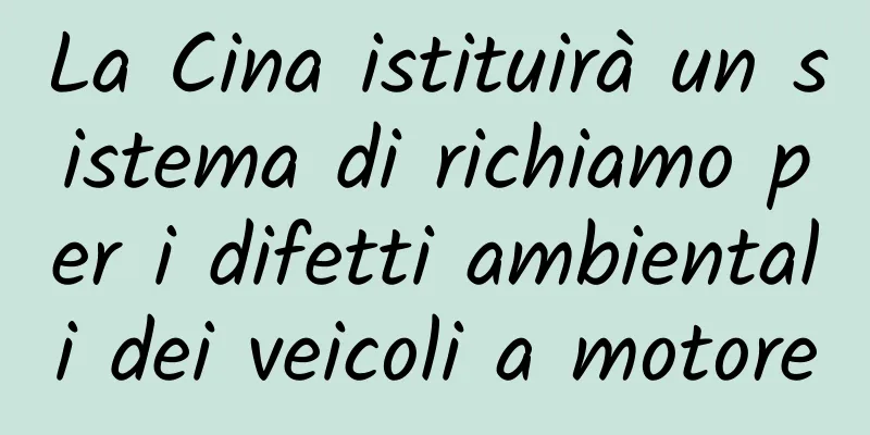 La Cina istituirà un sistema di richiamo per i difetti ambientali dei veicoli a motore