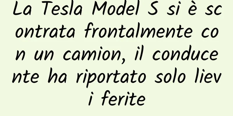 La Tesla Model S si è scontrata frontalmente con un camion, il conducente ha riportato solo lievi ferite